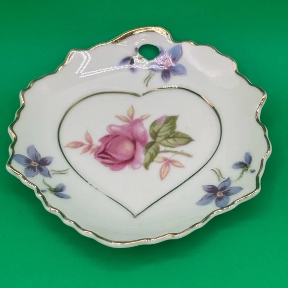 Lefton Hand Painted Porcelain Bridge Playing Card Suit Snack Dishes Set Of 4 792 - Picture 6 of 9